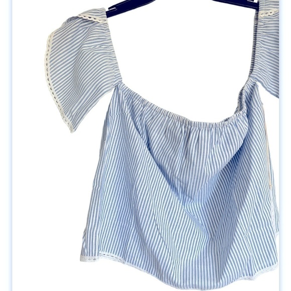 Lumiere Off the Shoulder Striped Top - Picture 2 of 5